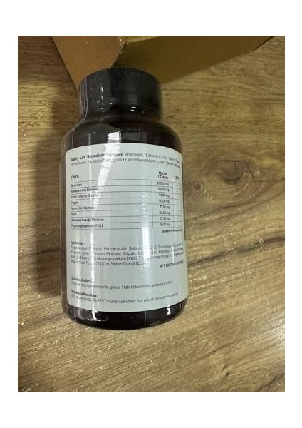Bromelain Complex 2500 Gdu 60 Tablet - Papain - Karnıyarık Otu Tozu - Bromalain - Bromelian - Hapı fiyatları
