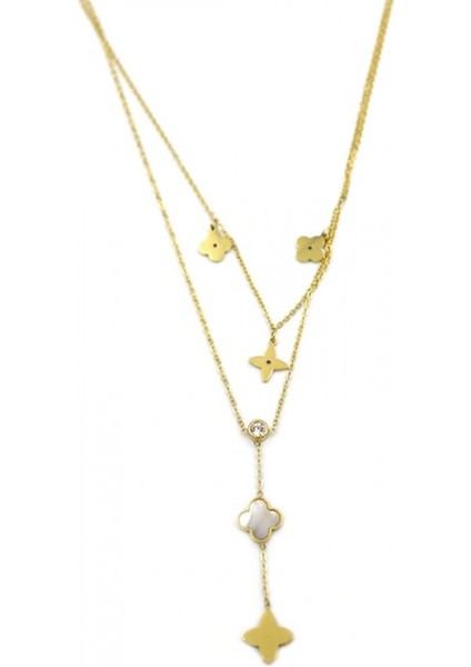 Ieg Vc Yonca Kolye - Altın