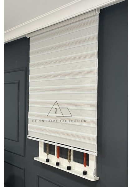 Vizon Geçişli Dar Plise Zebra Stor Perde (Dayanıklı Alüminyum Kasa) fırsatları