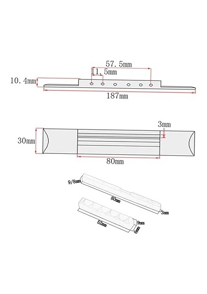 Sicim Klasik Gitar Köprüsü Pontikello Gülağacı Gitar Köprüsü Odun Maun Ahşap modelleri