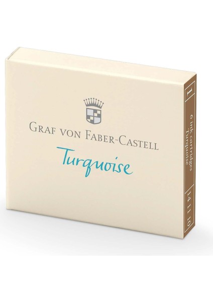 Von Kartuş, 6’lı, Turkuaz Renk, Silinmez ve Suya Dayanıklı, Işığa Karşı Dirençli, Takılabilir, Ergonomik Tasarım