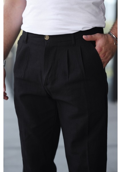 Yeni Sezon Baggy Keten Pantolon