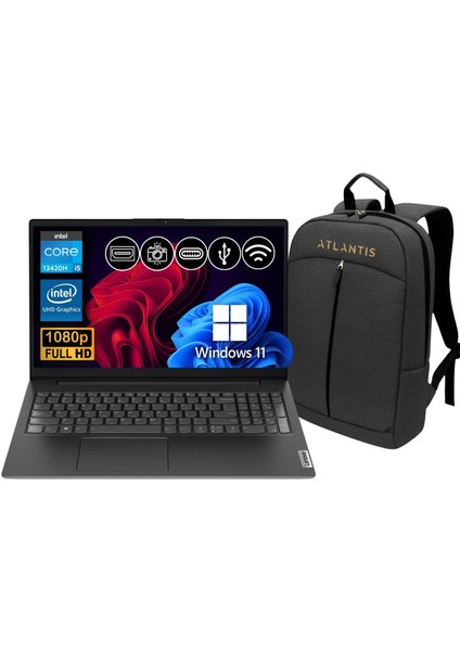 V15 G4 Iru I5-13420H 16GB 1tb SSD W11PRO 15.6" Notebook 83A100NSTX ATL64 + Çanta Hediye