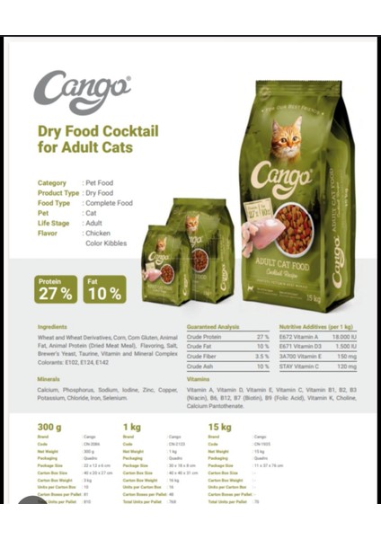 Kokteyl Yetişkin Kedi Maması fiyatları