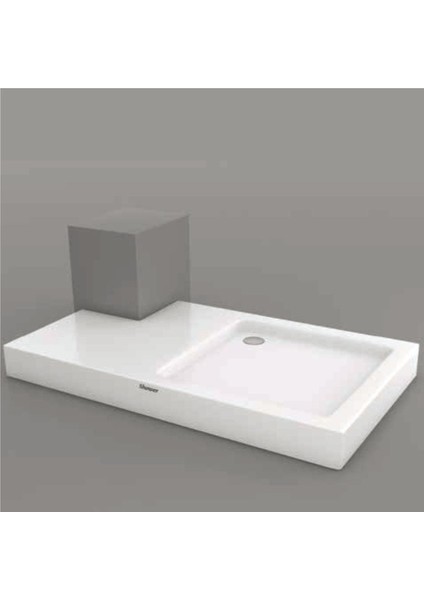 Java Özel Kesim Dikdörtgen Duş Teknesi, Monoblok