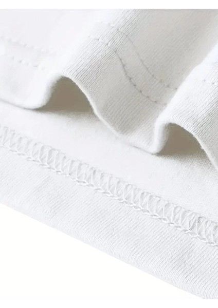 Pembe Panter Baskılı Erkek Oversize Günlük Kısa Kollu Tişört Ilkbahar ve Yaz Için Mükemmeldir - Beyaz fırsatları