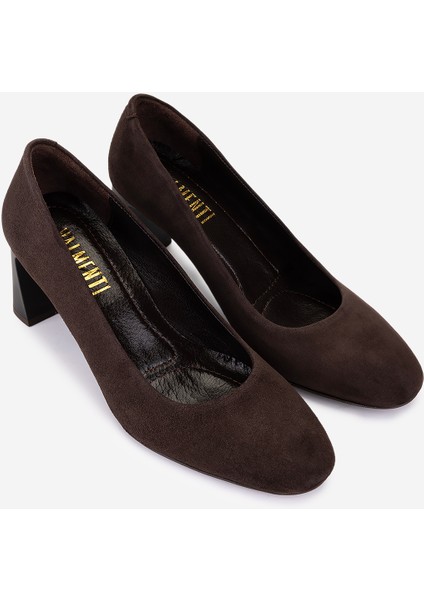 Kadın Hakiki Deri Kahverengi Süet Topuklu Ayakkabı 1135 1307 Bn Ayk SK25-26 Kahve Suet fiyatları