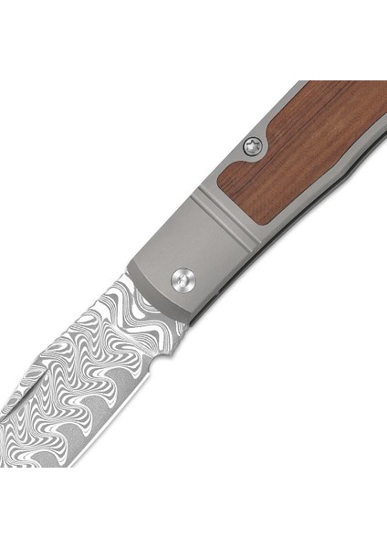 Trestle | Damascus | Titanium & Mkuruti Wood | V3761A2 fırsatları