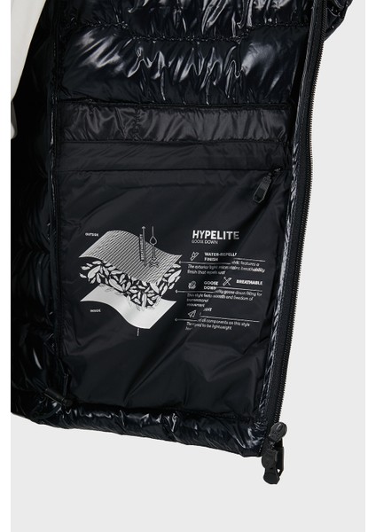 Kapitoneli Regular Fit Kapüşonlu Su Itici Parlak Şişme Mont Erkek Mont 50548790 402