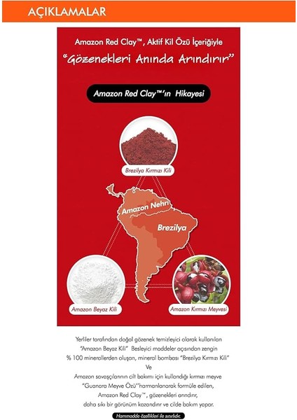 Gözenekli Ciltler Için Amazon Kili Temizleyici 120ML Amazon Red Clay Pore Pack Foam Cleanser fırsatları