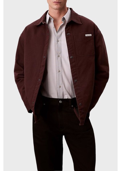 Pamuklu Relaxed Fit Logolu Düğmeli Ceket LV04RD729GEO5 Erkek Ceket LV04RD729G Eo5