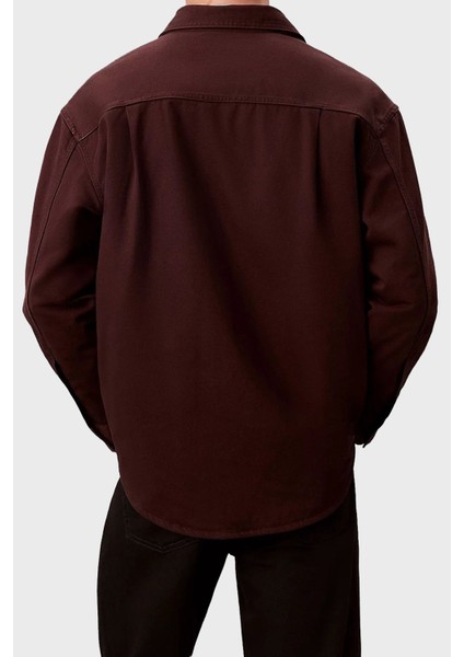 Pamuklu Relaxed Fit Logolu Düğmeli Ceket LV04RD729GEO5 Erkek Ceket LV04RD729G Eo5 modelleri