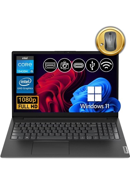 V15 G4 Iru I5-13420H 8gb 1tb SSD W11PRO 15.6" Notebook 83A100NSTX ATL73 + Mouse Hediye