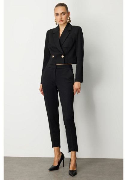 Kadın Beli Lastikli Dar Paça Pantolon 5031 Siyah fiyatları