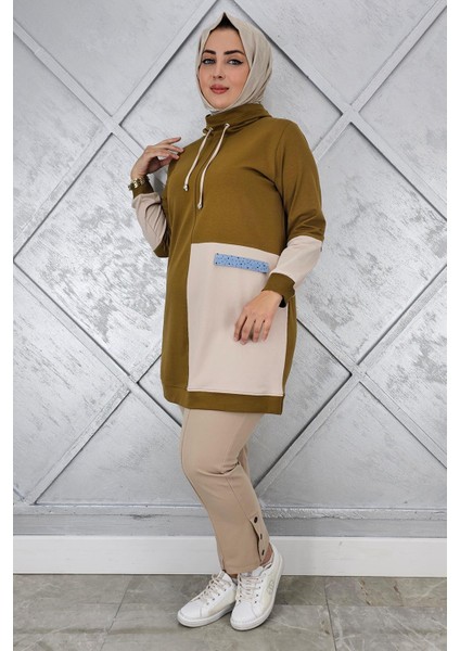 Kadın Kombinli Boğazlı Tesettür Tunik