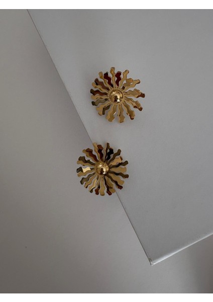 Gold Güneş Model Şık Çelik Küpe fiyatları