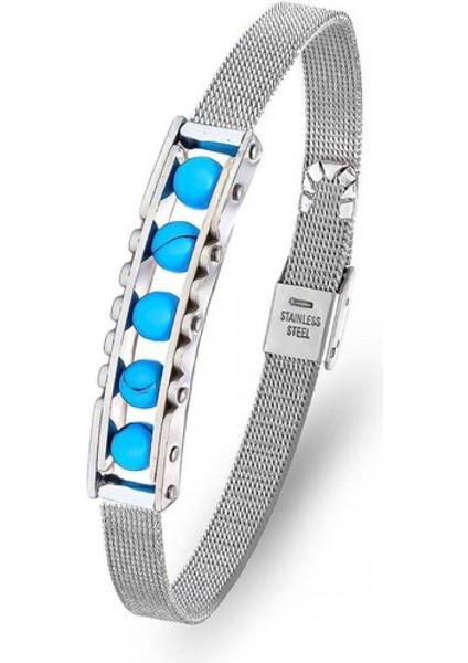 Turkuaz Taş ve Paslanmaz Çelik Bileklik 9592B23D3