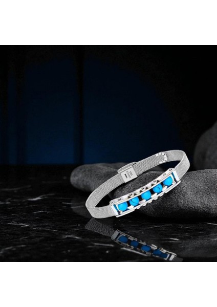 Turkuaz Taş ve Paslanmaz Çelik Bileklik 9592B23D3 modelleri