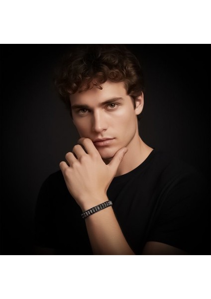 Spektrolit & Hematit Çelik Örgülü Deri Bileklik 9592B22D9 fiyatları