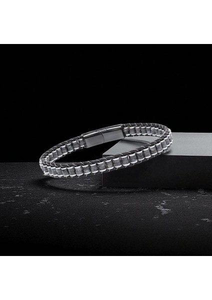 Spektrolit & Hematit Çelik Örgülü Deri Bileklik 9592B22D9 modelleri