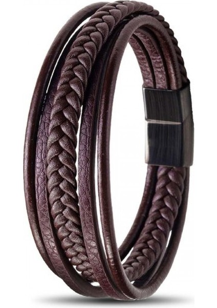 Kahverengi Çoklu Deri Bileklik 9593B1D3