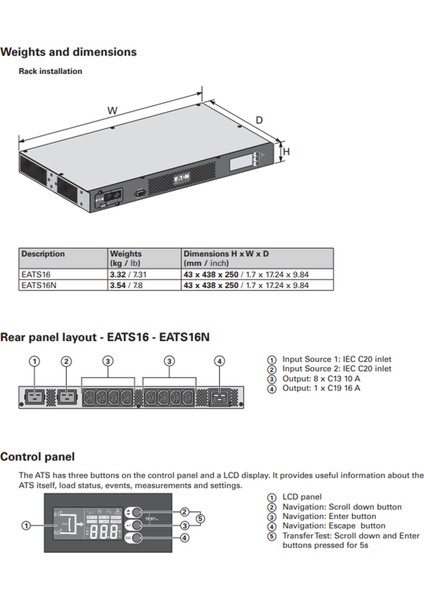 Ats (Otomatik Transfer Şalteri) - EATS16N modelleri