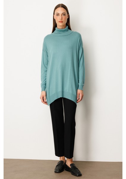 Kadın Balıkçı Yaka Tunik 65317 Mint modelleri