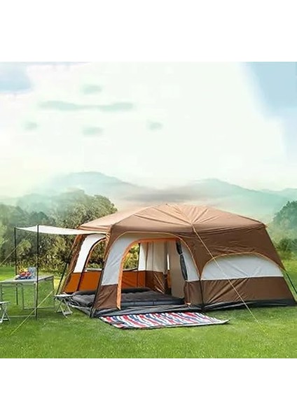Kamp - Medium Kamp Çadırı 1 Oda + 1 Salon - 10 Kişilik - Kahverengi fırsatları