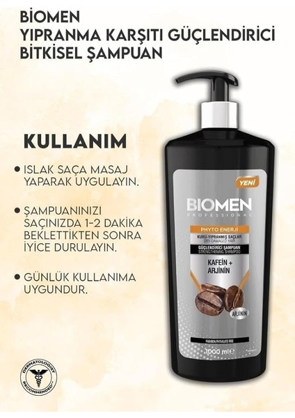 Professional Kafein Arjinin Kuru ve Yıpranmış Saçlar Için Şampuan 1000ML fiyatları