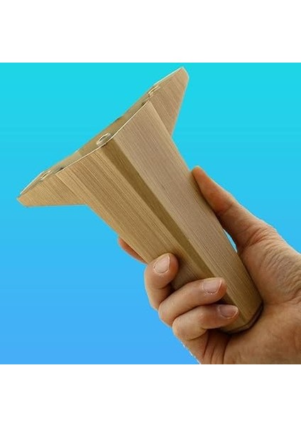 4 Adet Sedir Lüks Mobilya Kanepe Sehpa Tv Ünitesi Koltuk Ayağı 15 cm Desenli Açık Ceviz Baza Ayak (4 Adet) fırsatları