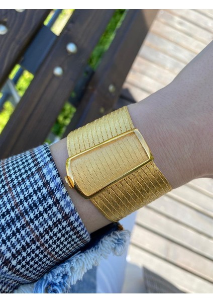 Kadın Gümüş 15 Sıra Trabzon Hasır Bileklik