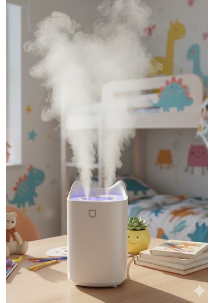 K7 Beyaz Çift Spreyli Ultrasonik Sessiz Hava Nemlendirici ve Rgb Işıklı | 3l Kapasite fiyatları