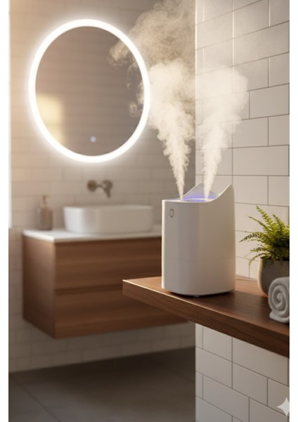 K7 Beyaz Çift Spreyli Ultrasonik Sessiz Hava Nemlendirici ve Rgb Işıklı | 3l Kapasite modelleri