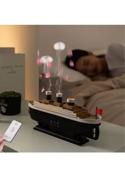 299 Dekoratif Titanic Gemi Aroma Difüzör & Nemlendirici |250 ml Uzaktan Kumandalı, Zaman Ayarlı modelleri