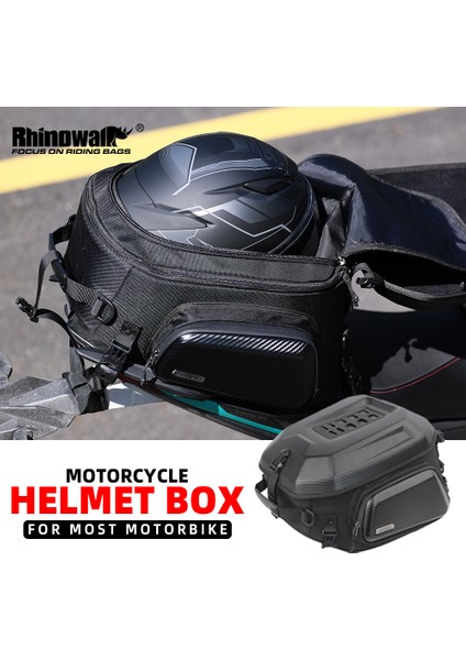 MTR2335KC Katlanabilir / Genişleyebilir Sert Kasa Motor Kuyruk Çantası — 23L→35L, %100 Su Geçirmez Iç Torba, Eva Hardshell, Universal Montaj