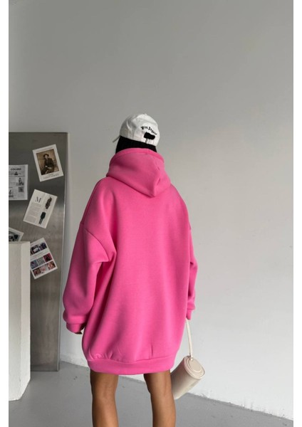 Kadın Kapüşonlu Taş Detaylı Sweatshirt Elbise fırsatları