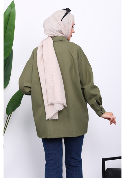 Haki Cep Detaylı Fermuarlı Gabardin Ceket fırsatları
