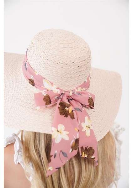 Kadın Lna Pudara Çiçek Detaylı Hasır Şapka indirimleri