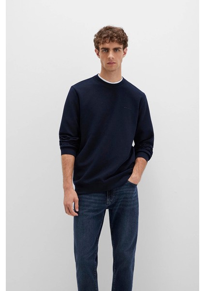 Erkek Bisiklet Yaka Uzun Kollu Sweatshirt M0S10480 Lacivert modelleri