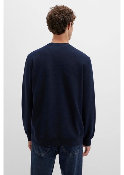 Erkek Bisiklet Yaka Uzun Kollu Sweatshirt M0S10480 Lacivert fırsatları