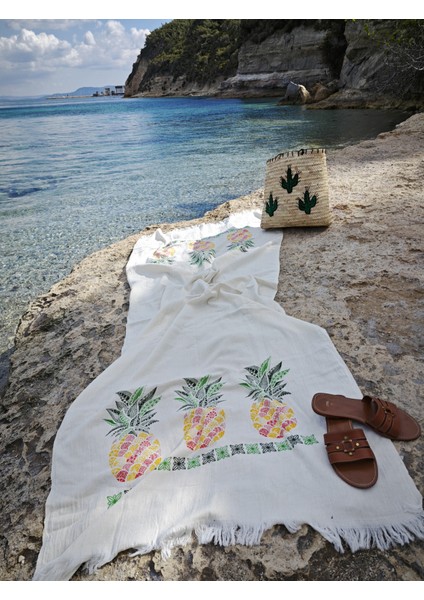 Müslin Pamuk Peştemal ve Plaj Havlusu - Ahtapot Baskı Tekniği Su Emici ve Hızla Kuruyan Şık Tasarım