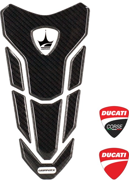 Ducati Ile Uyumlu Grippach Kaydırmaz 6d Karbon Tank Pad (Sticker Değildir) GC12 indirimleri
