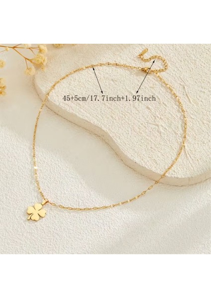 Dört Yapraklı Yonca Kolye Gold ve Gümüş indirimleri