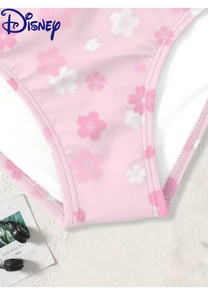 Kız Çocuk Stitch Üç Parça Mayo Bikini Takımı Pareolu Yazlık Tatil Plaj fırsatları