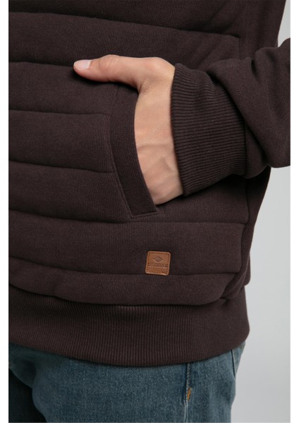 Rowena Erkek Dik Yaka Fermuarli Sweatshirt Acı Kahve fırsatları