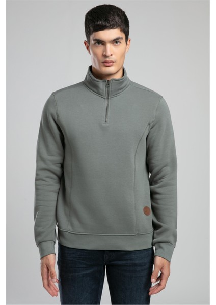 Ceaser Erkek Dik Yaka Sweatshirt Çağla Yeşili fiyatları