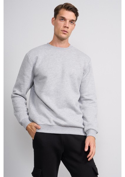Çetinkaya Mentality 3036 3 Ip Bisiklet Yaka Grimelanj Sweatshirt