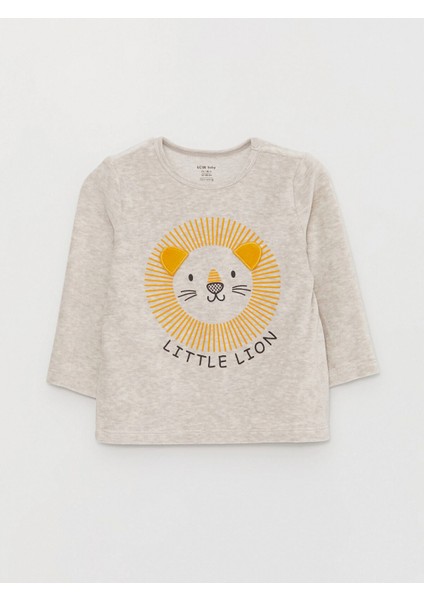 Lcw Baby Ekru Bisiklet Yaka Baskılı Kadife Erkek Bebek Pijama Takımı fiyatları