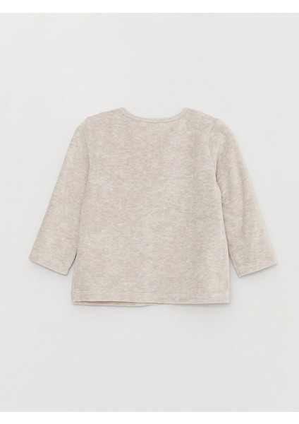 Lcw Baby Ekru Bisiklet Yaka Baskılı Kadife Erkek Bebek Pijama Takımı fırsatları