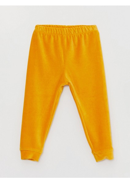 Lcw Baby Ekru Bisiklet Yaka Baskılı Kadife Erkek Bebek Pijama Takımı indirimleri